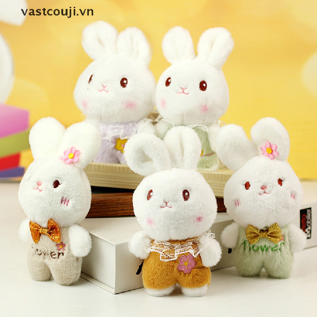 Móc Khóa Thỏ Nhồi Bông 10cm Đáng Yêu