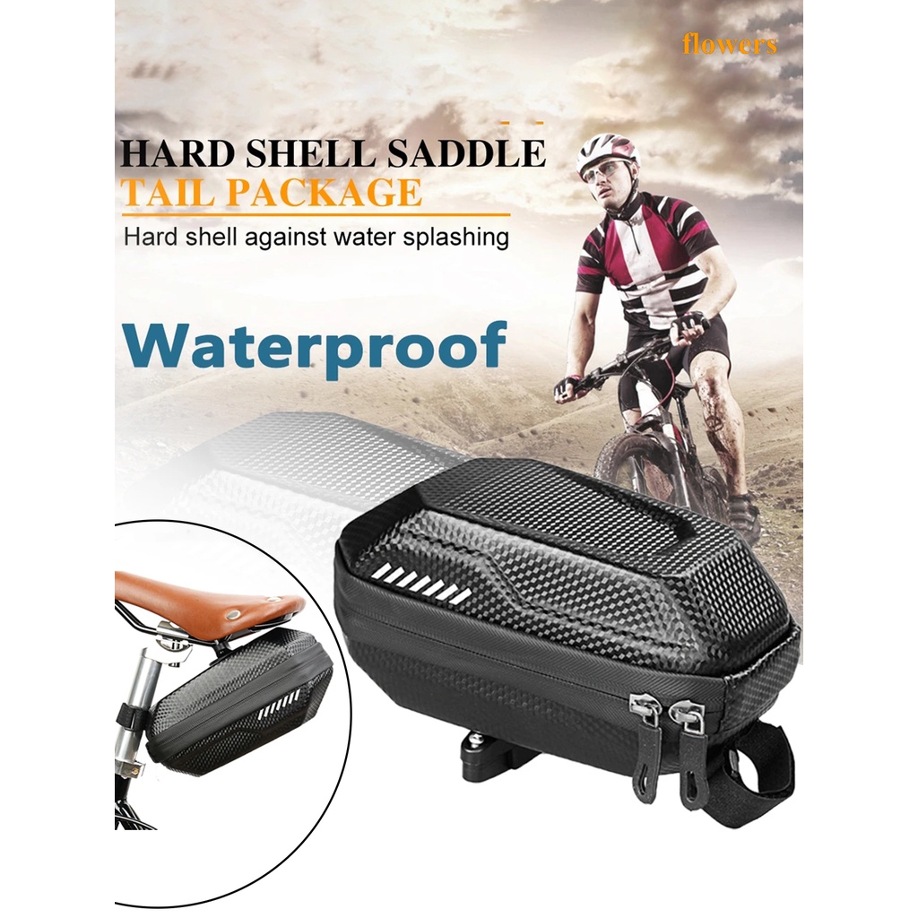 Hoa Túi Đựng Đồ Dùng Gắn Đuôi Xe Đạp Bằng Vỏ Cứng Chống Nước Sức Chứa Lớn Họa Tiết Sợi carbon