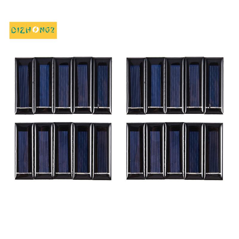 Bộ 20 Tấm Pin Năng Lượng Mặt Trời Mini 0.5V 100MA Kích Thước 53x18x2.5mm
