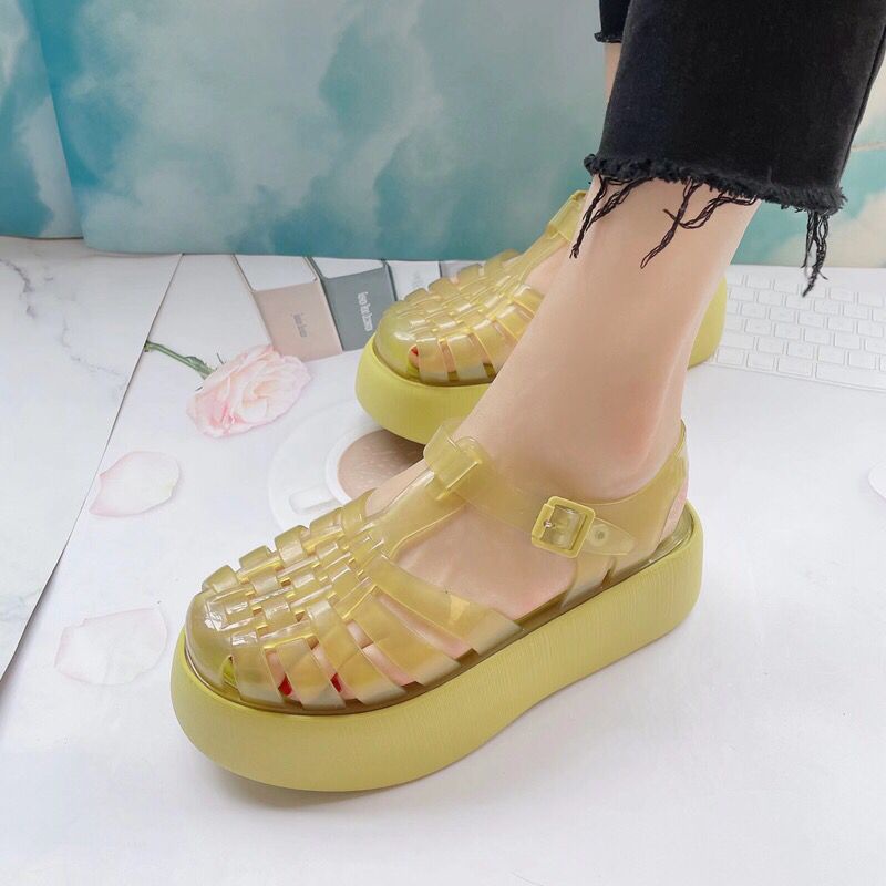 Giày Sandal Đế Dày Tăng Chiều Cao Phong Cách Melissa Mùa Hè 2023 Mới Cho Nữ