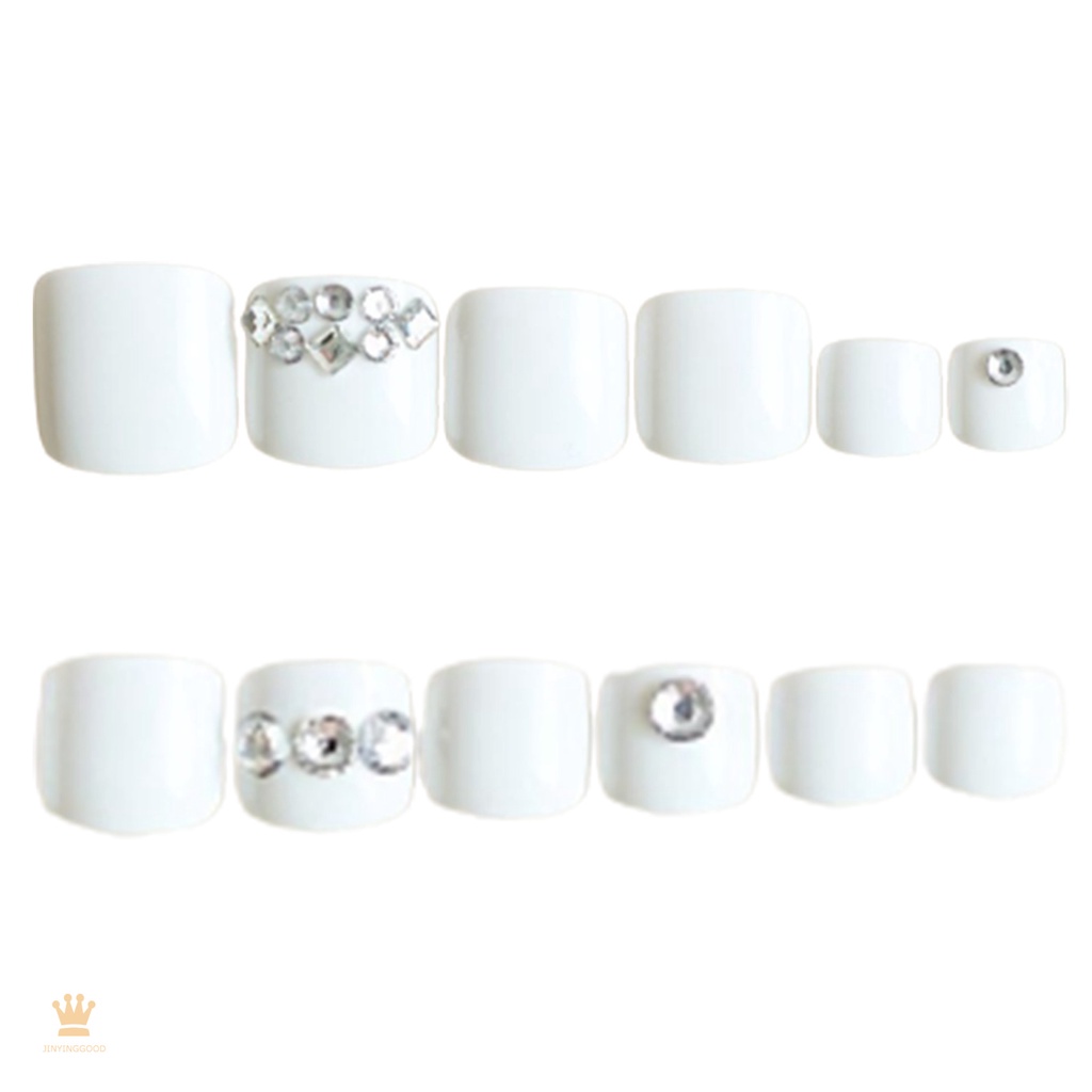 Móng Chân Giả Đính Kim Cương Giả Bền Màu Tự Nhiên Cho Văn Phòng / Hàng Ngày