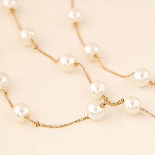 Bộ Vòng cổ + Vòng Tay + Đôi Khuyên Tai Ngọc Trai Giả Thời Trang Cho Nữ