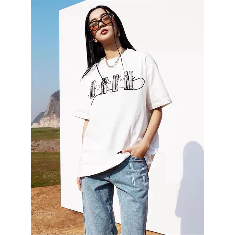 Áo Thun Tay Lửng Dáng Rộng Phong Cách Đường Phố Mỹ Thời Trang Mùa Hè Cho Nam Và Nữ