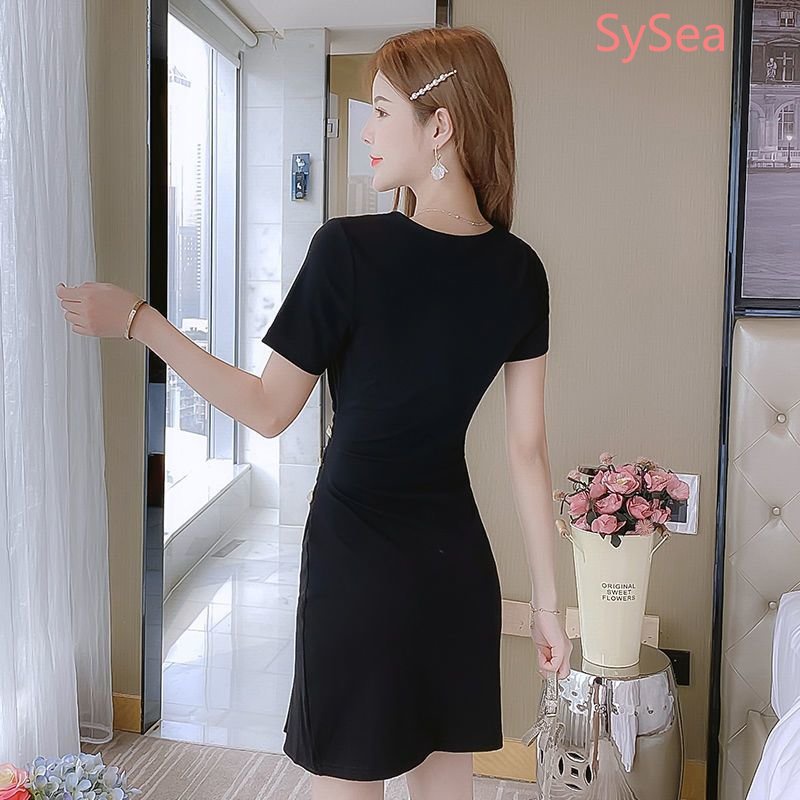 Đầm Cổ Chữ V Thời Trang Mùa Hè Hàn Quốc Dành Cho Nữ