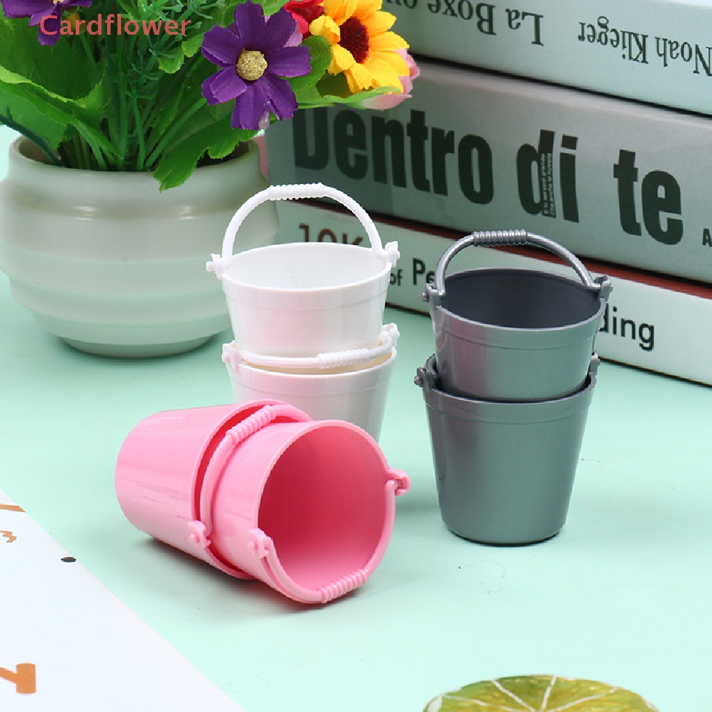 Bộ 2 Xô Mini Dễ Thương Dùng Để Trang Trí Nhà Búp Bê 1: 12