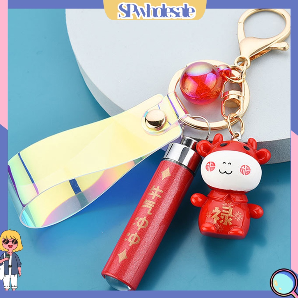 <SPwholesale> Móc Khóa Linh Vật Tài Lộc May Mắn Hoạt Hình Trung Quốc Có Đèn Pin
