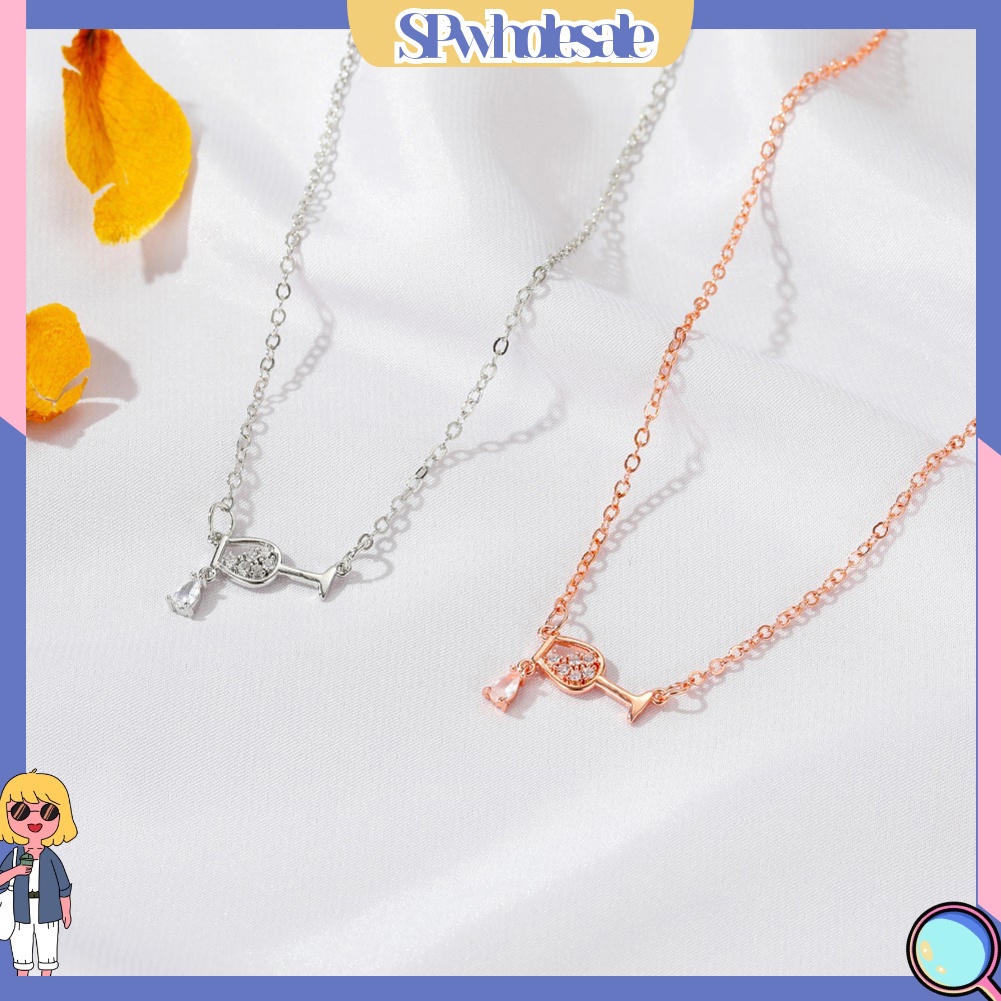 <SPwholesale> Vòng cổ Mặt Hình Trái Tim Đính Đá Lấp Lánh