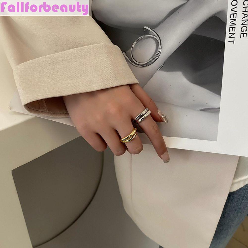 Nhẫn Chéo Rơi Vỡ|Khuyên Tai Nữ Thiết Kế Sáng Tạo Độc Đáo