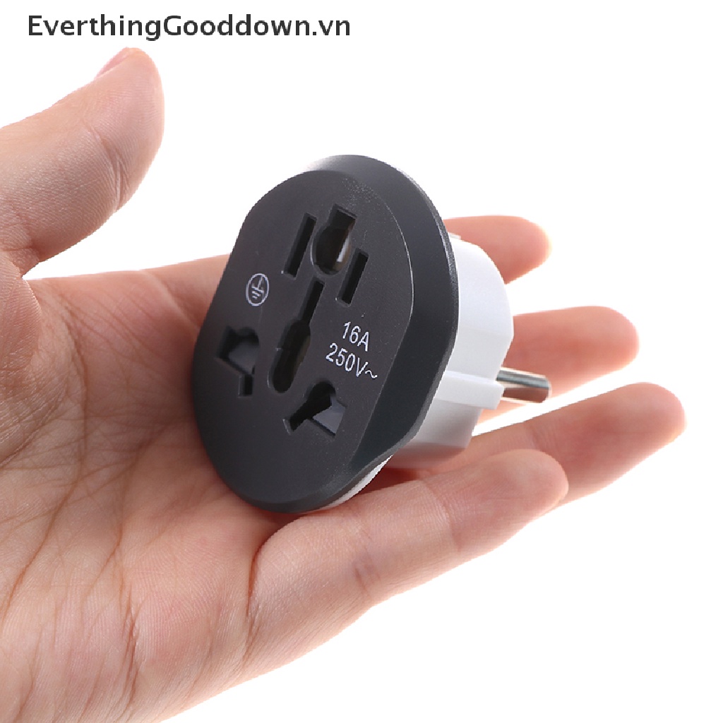 Phích Cắm Chuyển Đổi UK US AU Sang EU AC 16A Tiện Dụng
