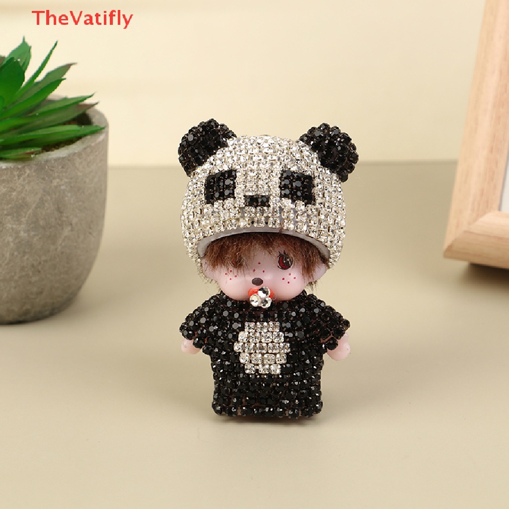 [Thevalifly] 1 Phụ Kiện Trang Trí Lỗ Thông Khí Xe Hơi Kiểu Dáng Hoạt Hình Dễ Thương Đính Kim Cương