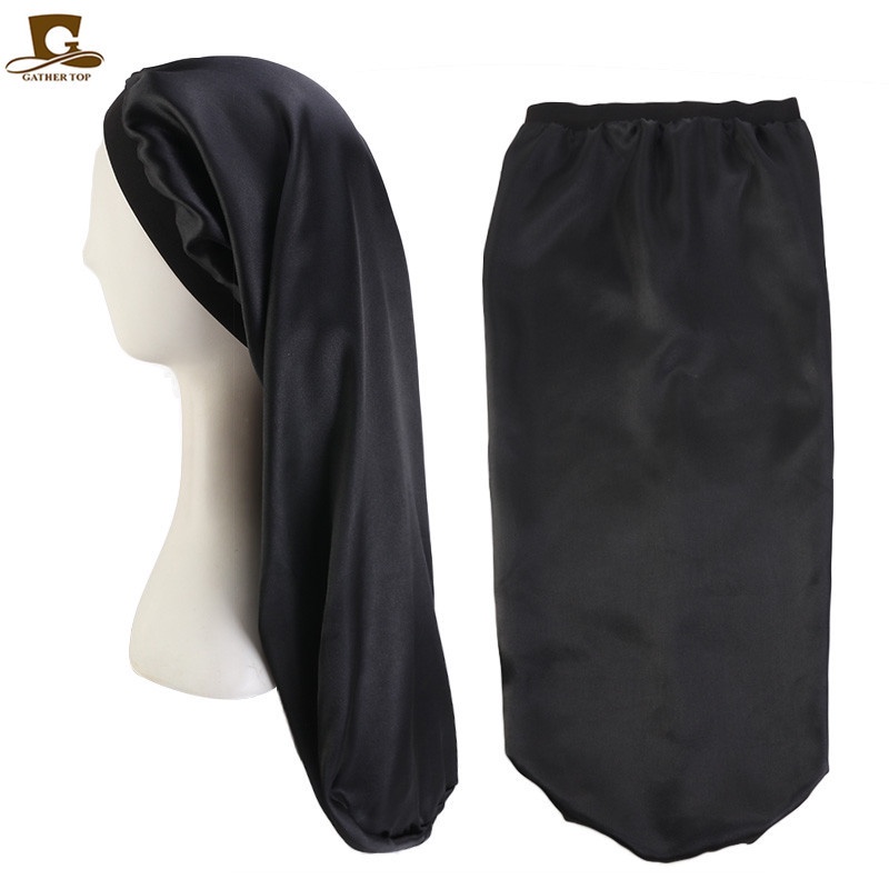 Mũ Trùm Tóc Bằng Lụa Co Giãn In Họa Tiết Mới