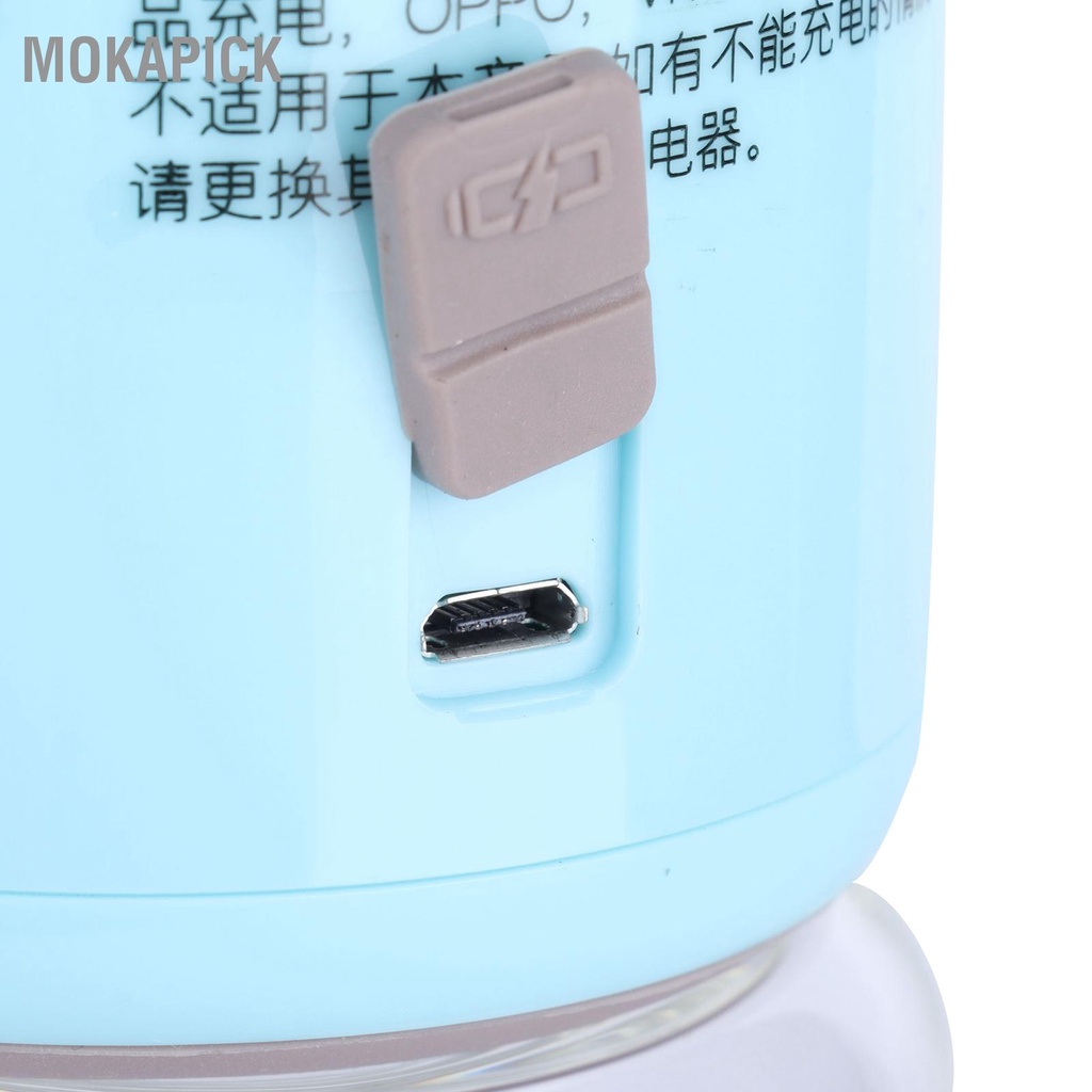 Cốc Xay Sinh Tố Cầm Tay 300ml Màu Xanh Dương Kích Thước Nhỏ Gọn Kèm Sạc USB Tiện Dụng Mang Theo Du Lịch