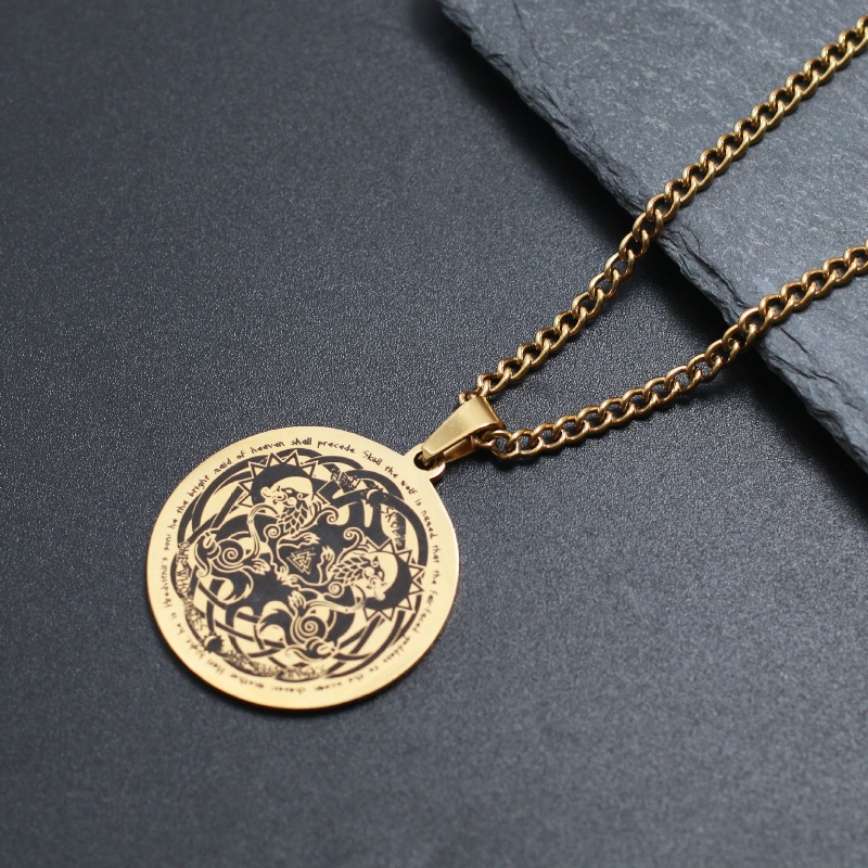 Z Vòng cổ Bằng Thép Titan Không Gỉ Phong Cách Viking Celtic Thời Trang Dành Cho Nam