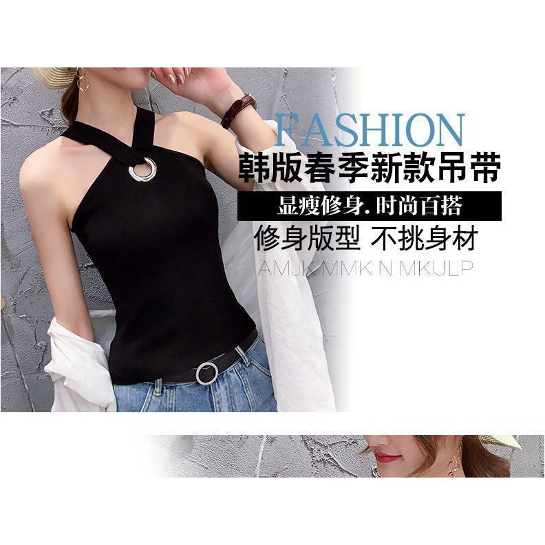 Set 1 / 2 Áo Hai Dây Vải Lụa Lạnh Dáng Ôm Thời Trang Xuân Hè Ir1d