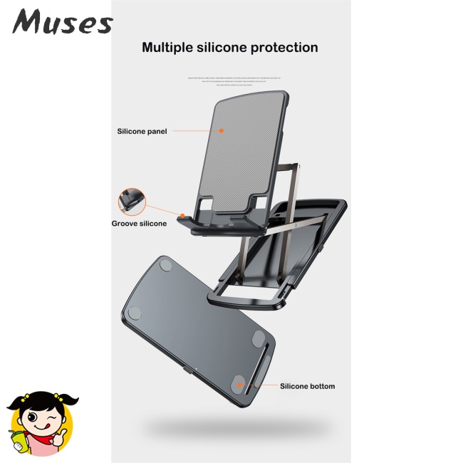Giá Đỡ Điện Thoại Bằng Hợp Kim Nhôm Và Silicon Chống Trượt HZ12