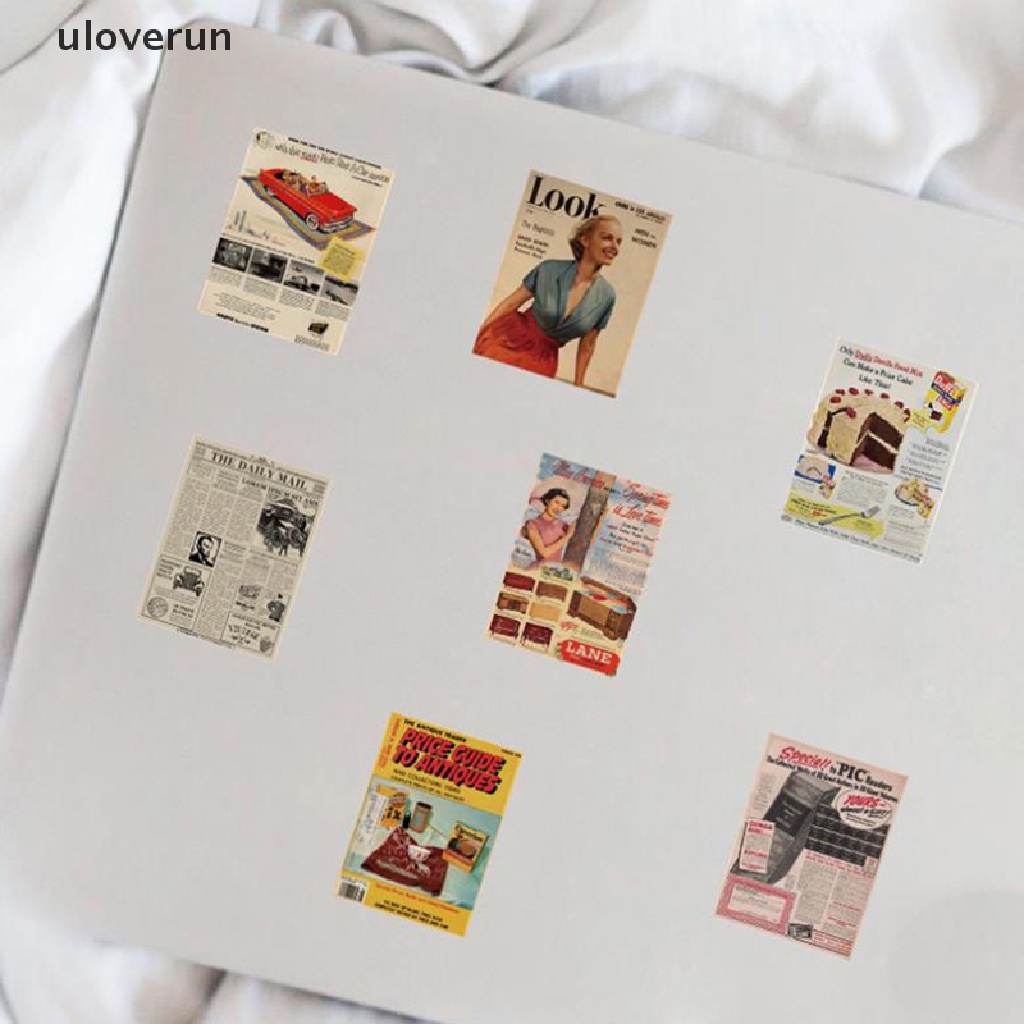 Set 50 Tấm Áp Phích Dán Trang Trí Mũ Bảo Hiểm / Guitar / Guitar Họa Tiết Graffiti Kiểu Âu Mỹ