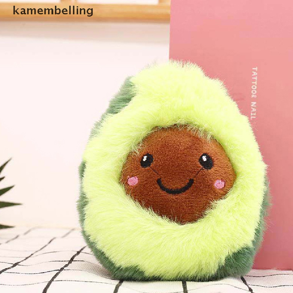 Móc Khóa Hình Quả Bơ Nhồi Bông Mặt Cười Dễ Thương