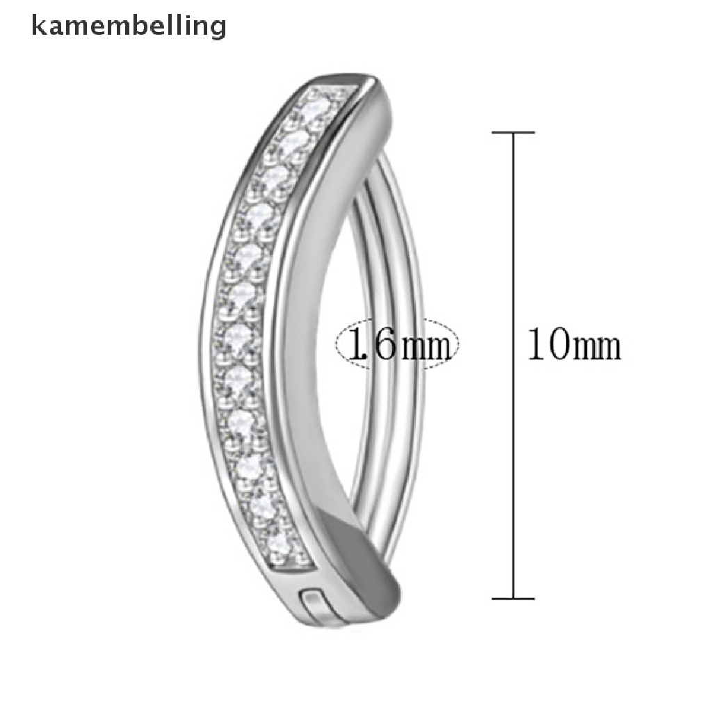 1 Khuyên Rốn Dạng Cong Đính Đá Zircon Tối Giản Cho Nữ