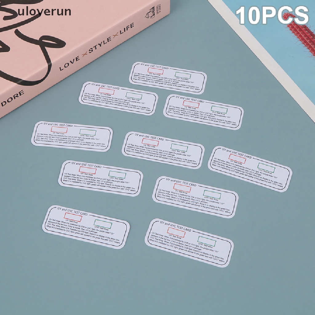 Bộ 10 Thẻ Thử Ánh Sáng UVA UVC Chất Lượng Cao