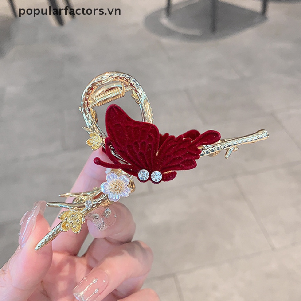 Kẹp Tóc Càng Cua Cá Mập Phong Cách Vintage Thanh Lịch Cho Nữ