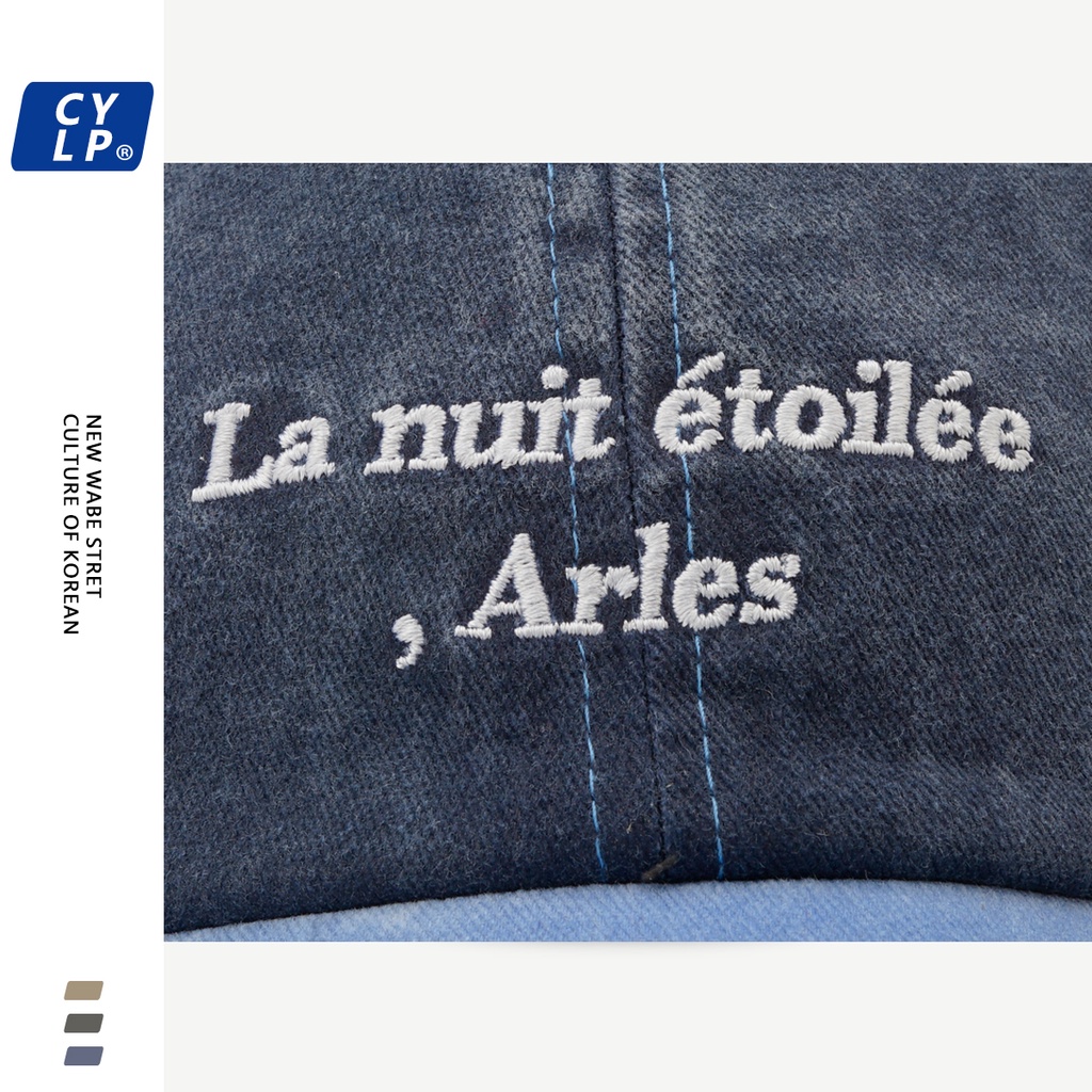 Nón Lưỡi Trai Thêu Chữ Phối Màu Cá Tính Thời Trang Đường Phố Cho Nam Nữ