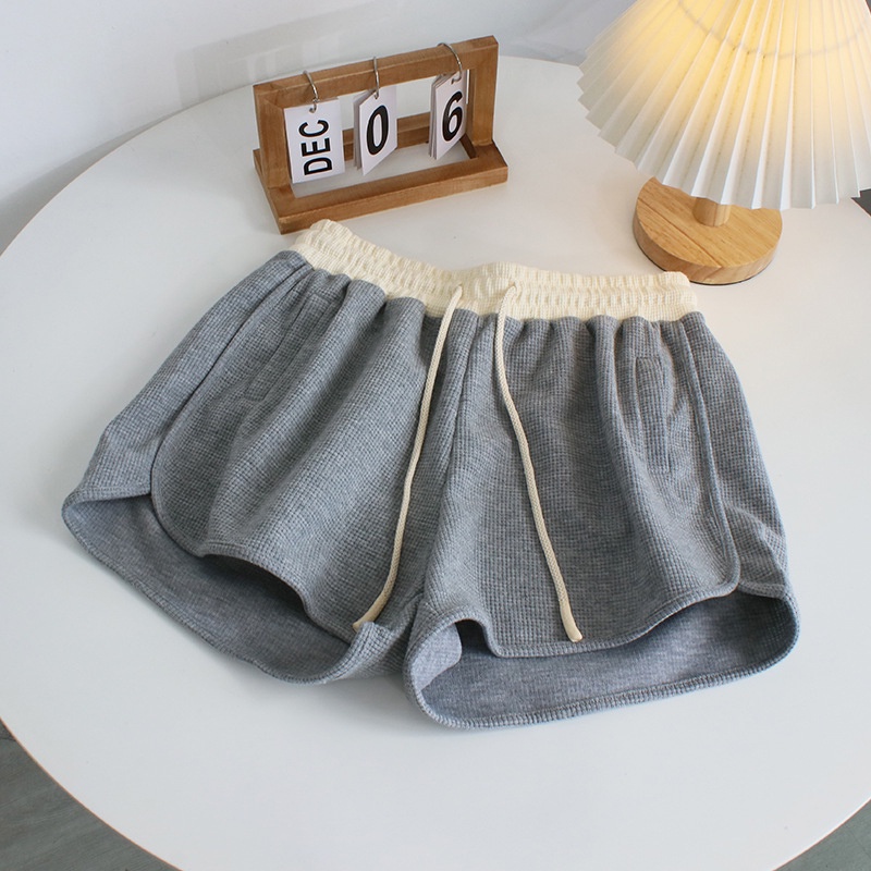 IELGY   Quần Short Thể Thao Dáng Rộng Màu Sắc Tương Phản Cỡ Lớn Thời Trang Cho Nữ