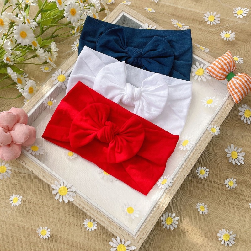 Băng Đô Đội Đầu Bằng Nylon Mềm Co Giãn Dành Cho Bé