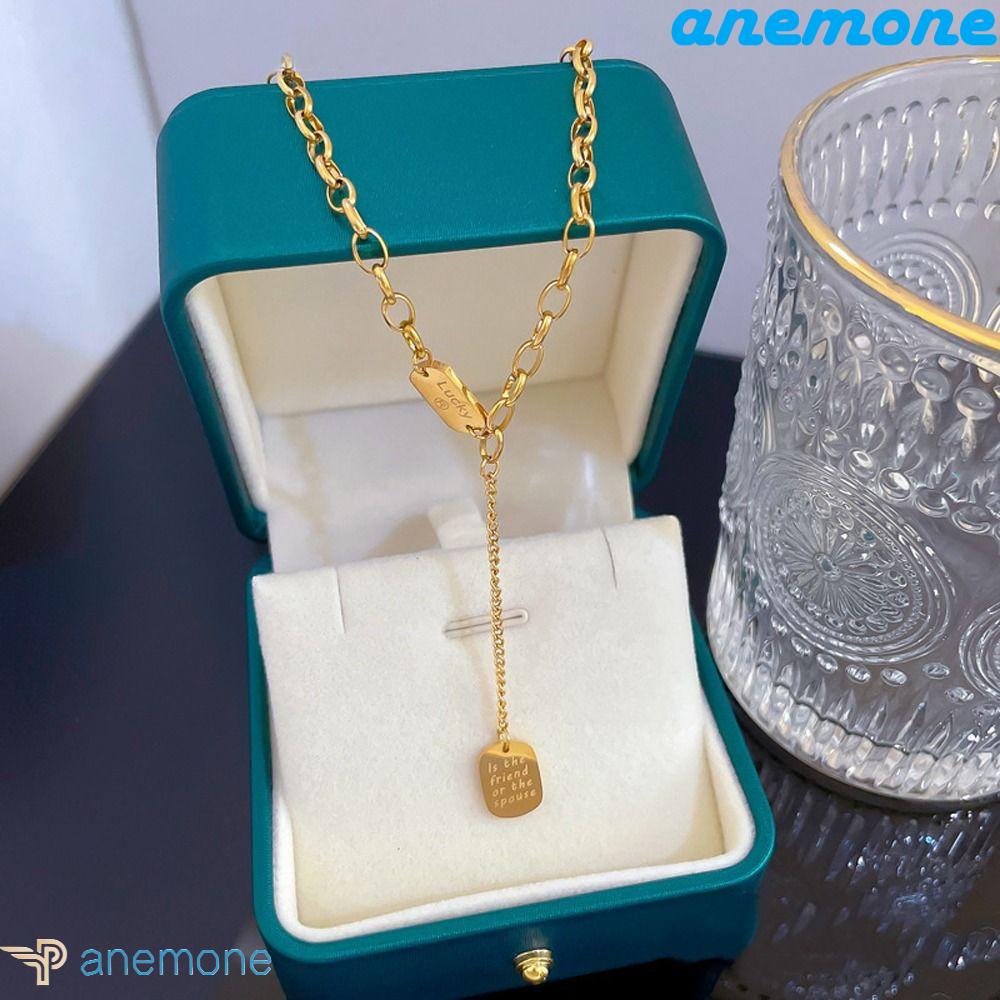 Dây Chuyền Thép Titan Phối Tua Rua Phong Cách Hip Hop Thời Trang Cho Nữ