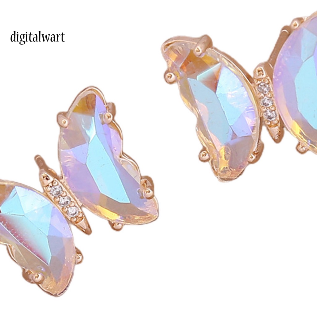 Kỹ Thuật Số| 1 Cặp Bông Tai Hình Bướm Màu Sắc Gradient Ngọt Ngào Lâu Trôi Dành Cho Nữ