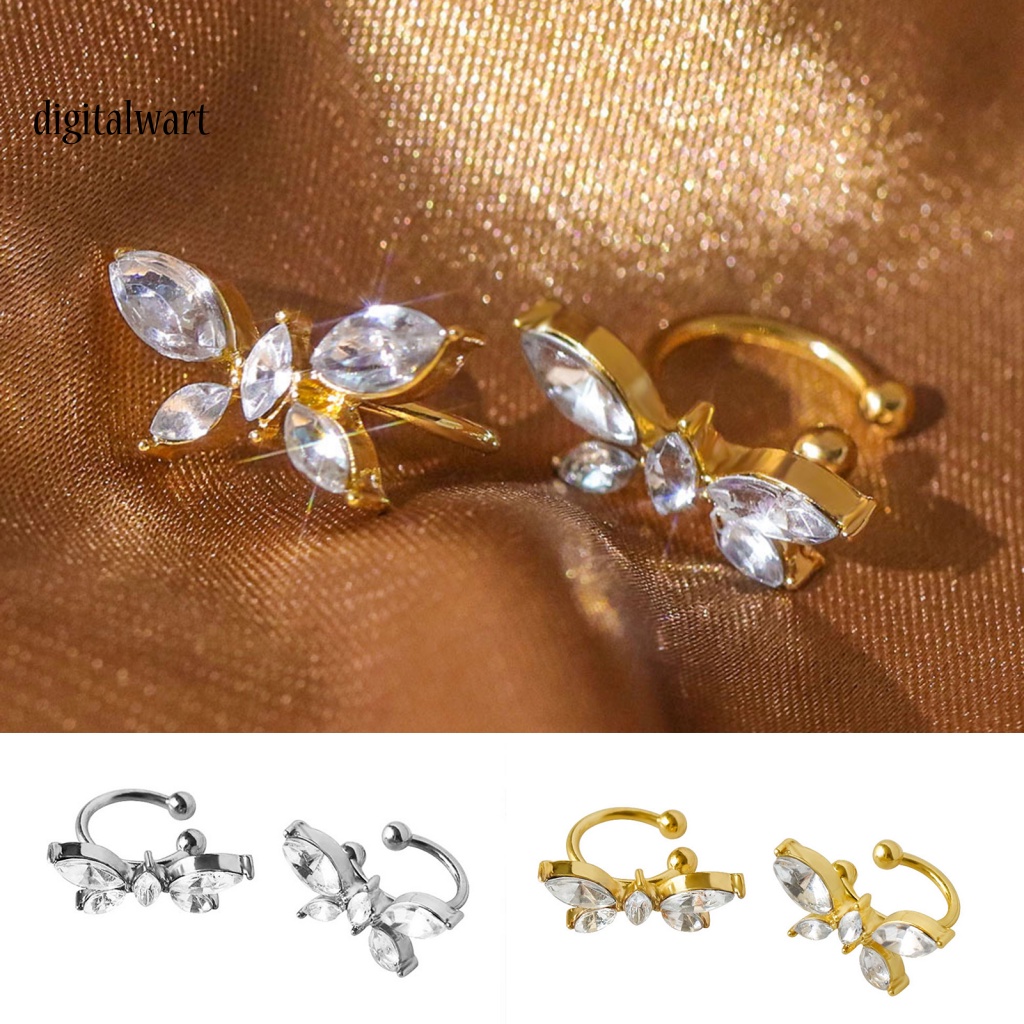 Kỹ Thuật Số| 1 Đôi Bông Tai Hình Bướm Đính Đá Zircon Phong Cách Nhật Bản Dành Cho Nữ