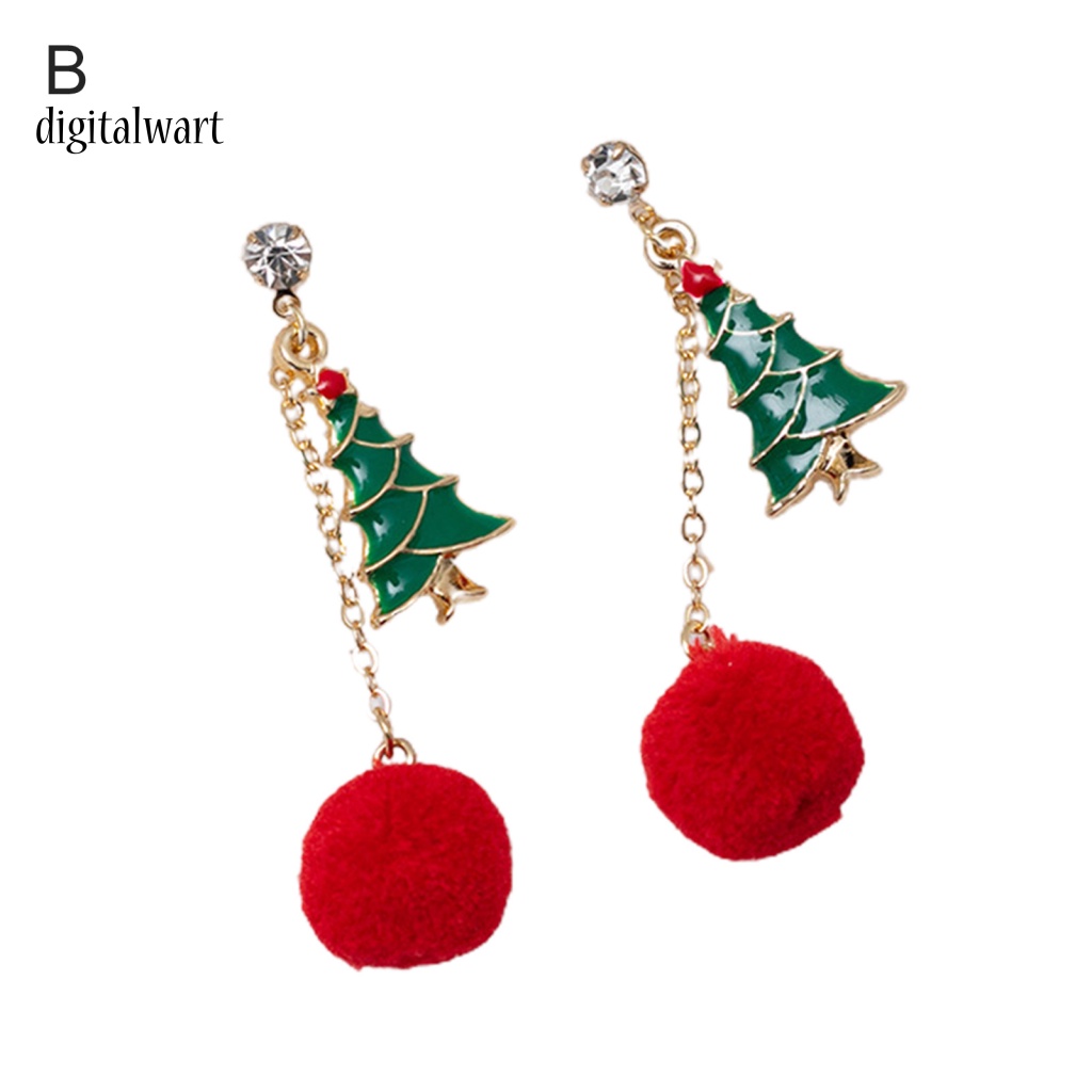 Kỹ Thuật Số| 1 Cặp Bông Tai Giáng Sinh Màu Sắc Tinh Tế Dễ Mặc Nhẹ Nhàng