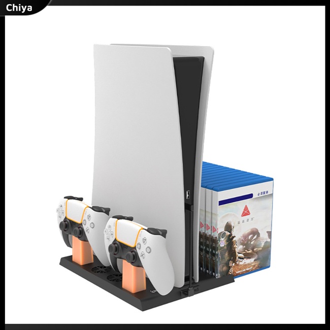 Đế Quạt Làm Mát Đa Năng Với Bộ Điều Khiển Sạc Kép Và Giá Treo Đĩa Tai Nghe