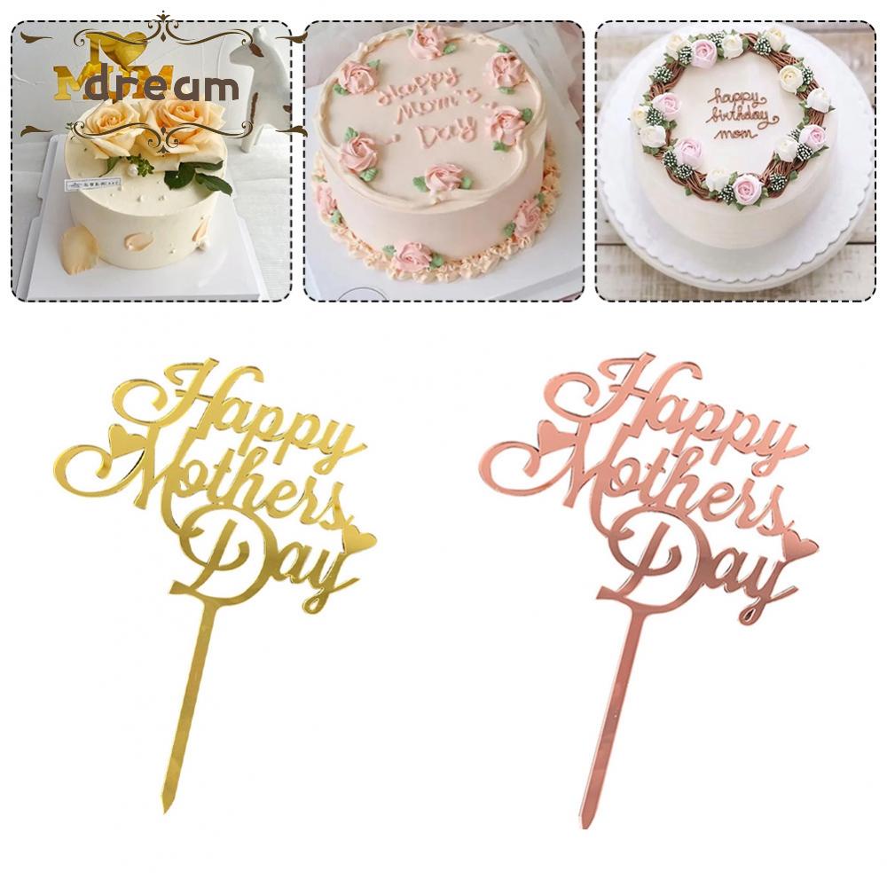 【DREAMLIFE】Cake Topper 10pcs Acrylic Cake Baking Decor Easy To Clean Party Cake Flag