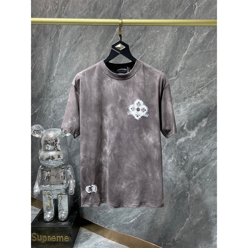 Chro8me8- Áo Vải Nhuộm tie-dye Tay Ngắn Nhập Khẩu Chất Lượng Cao Bảo Vệ Môi Trường In Họa Tiết Đặc Biệt