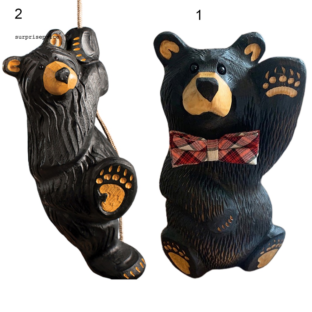 Tượng Gấu Nhỏ Bằng Nhựa Resin Dễ Thương Chống Ăn Mòn Trang Trí Nhà Cửa