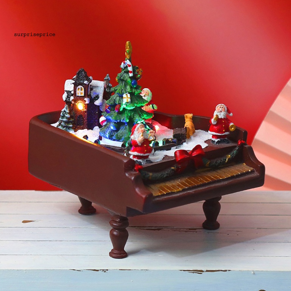 Spa Đồ Trang Trí Giáng Sinh Kiểu Đàn Piano Bằng Nhựa Phát Quang Chống Vỡ