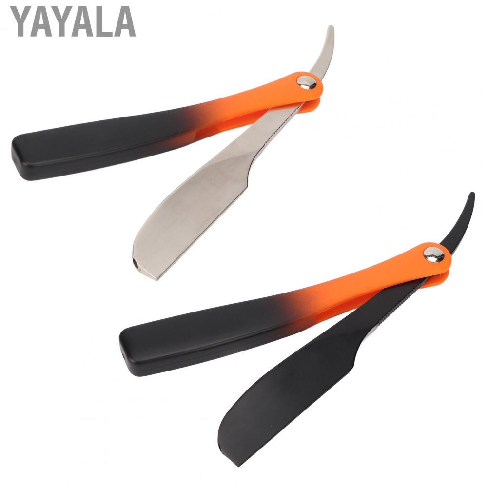 Yayala Hair Cutting Blade  Alloy Straight Edge Trimmer Foldable Manual Portable for Beauty Salon