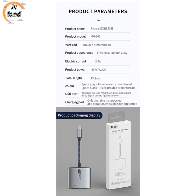 Bộ Chuyển Đổi Otg Chip Thông Minh 2 Trong 1 Nâng Cấp Cổng Sạc Usb Cho Điện Thoại Di Động / Máy Tính Bảng