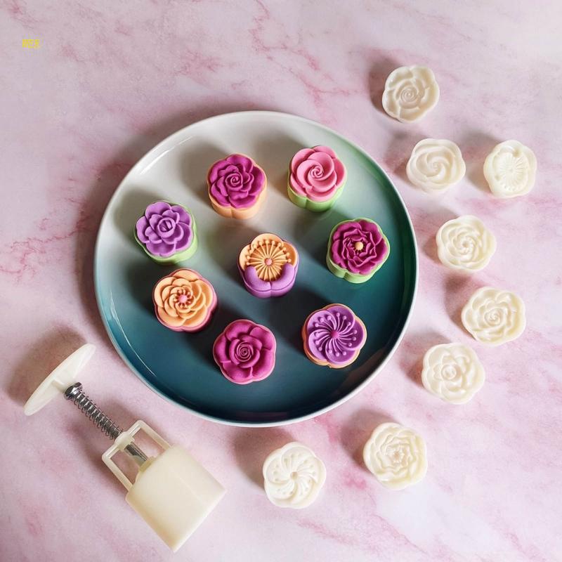 Khuôn Làm Bánh Trung Thu Hình Hoa Mận 50g DIY