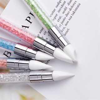 Bút 2 đầu silicon dán sticker (Cây) lẻ 1 cây ngẫu nhiên làm móng nail