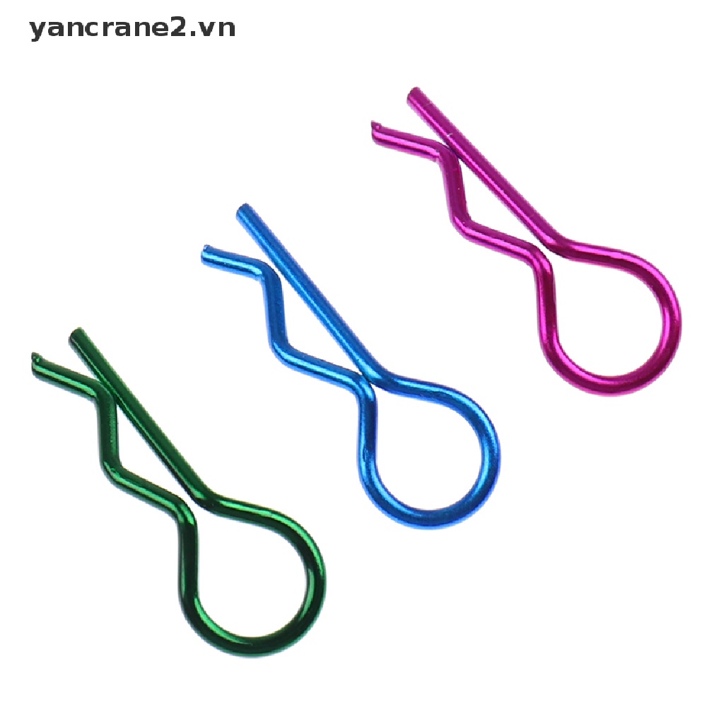 Set 10 Kẹp Chữ R Bằng Thép Không Gỉ Cho Xe Điều Khiển Từ Xa Redcat HSP 1 / 10 {yancrane2.vn}