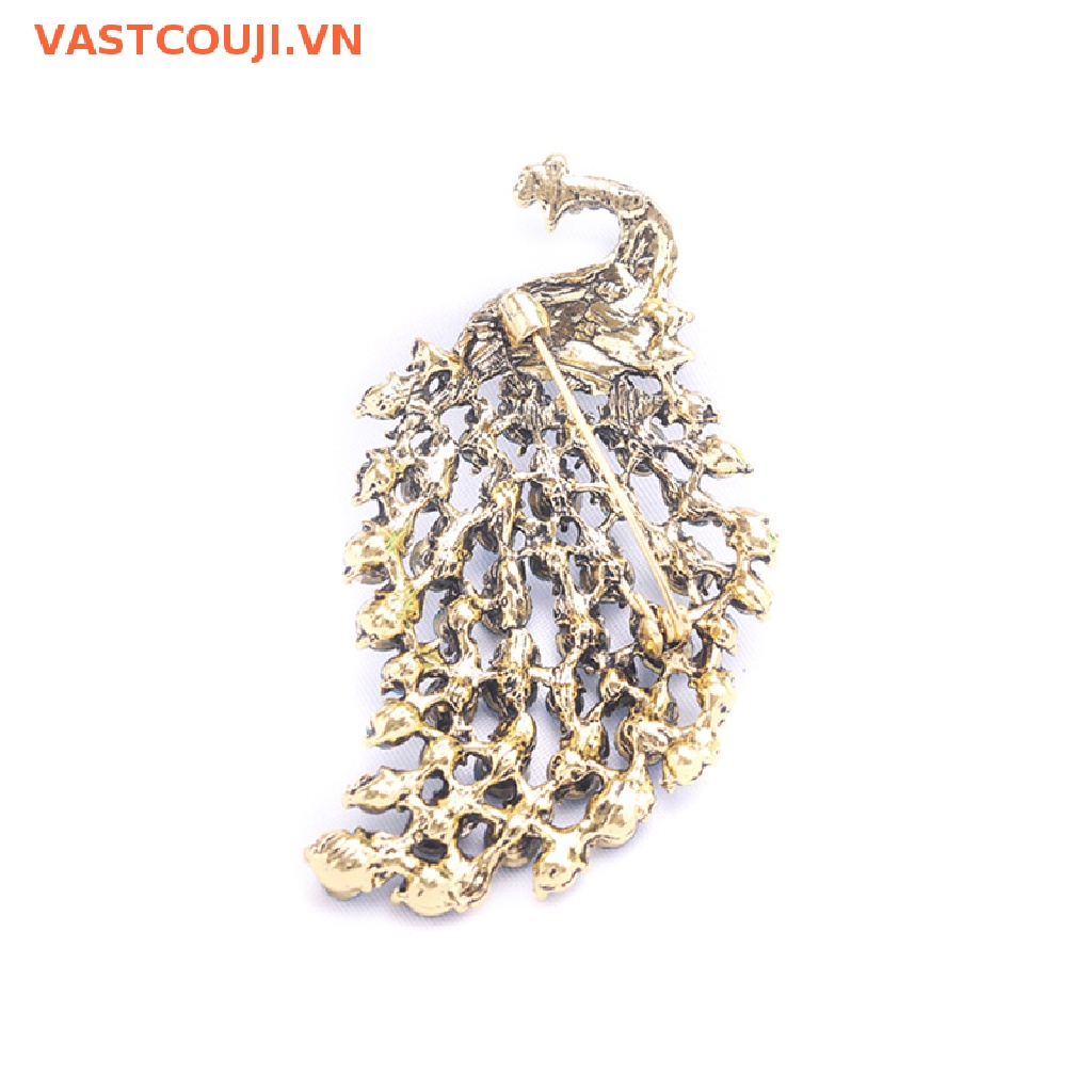 Ghim Cài Áo Hình Chim Công Đính Đá Thời Trang Cho Nữ