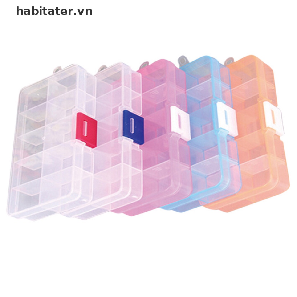 Hộp Nhựa Đựng Trang Sức 10 Ngăn Tiện Lợi