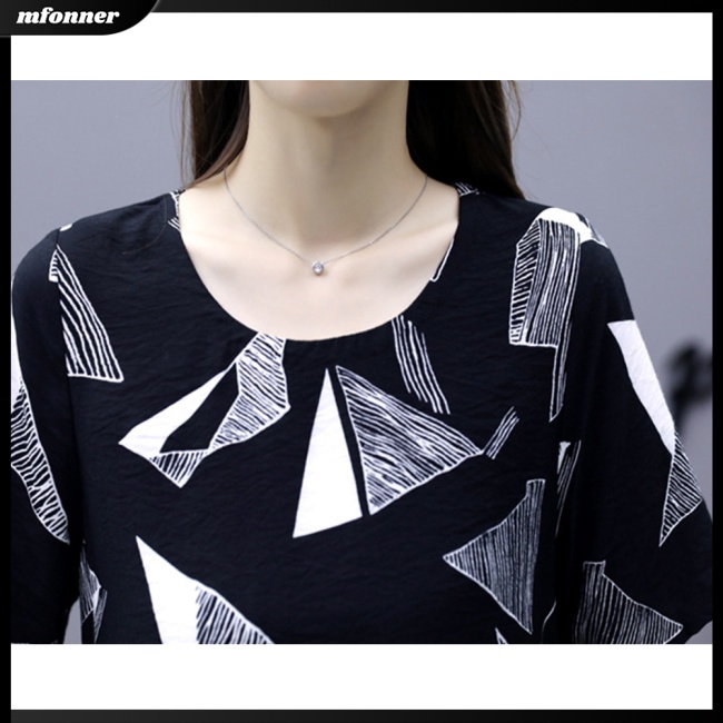 Đầm Dài Cổ Tròn Dáng Rộng Che Bụng Thời Trang Cho Nữ