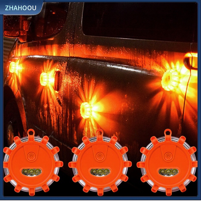 ☃Nhà Cửa☃ Set 3 Đèn Led Cảnh Báo Khẩn Cấp 12 + 3 Bóng Có Thể Xoay Tiện Dụng Cho Xe Hơi