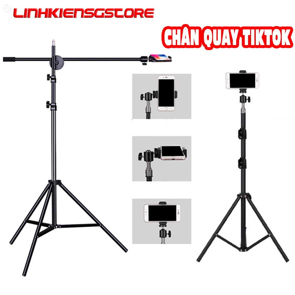 Chân Quay Tik Tok Live Stream Tăng Giảm Chiều Cao 65cm - 2m }