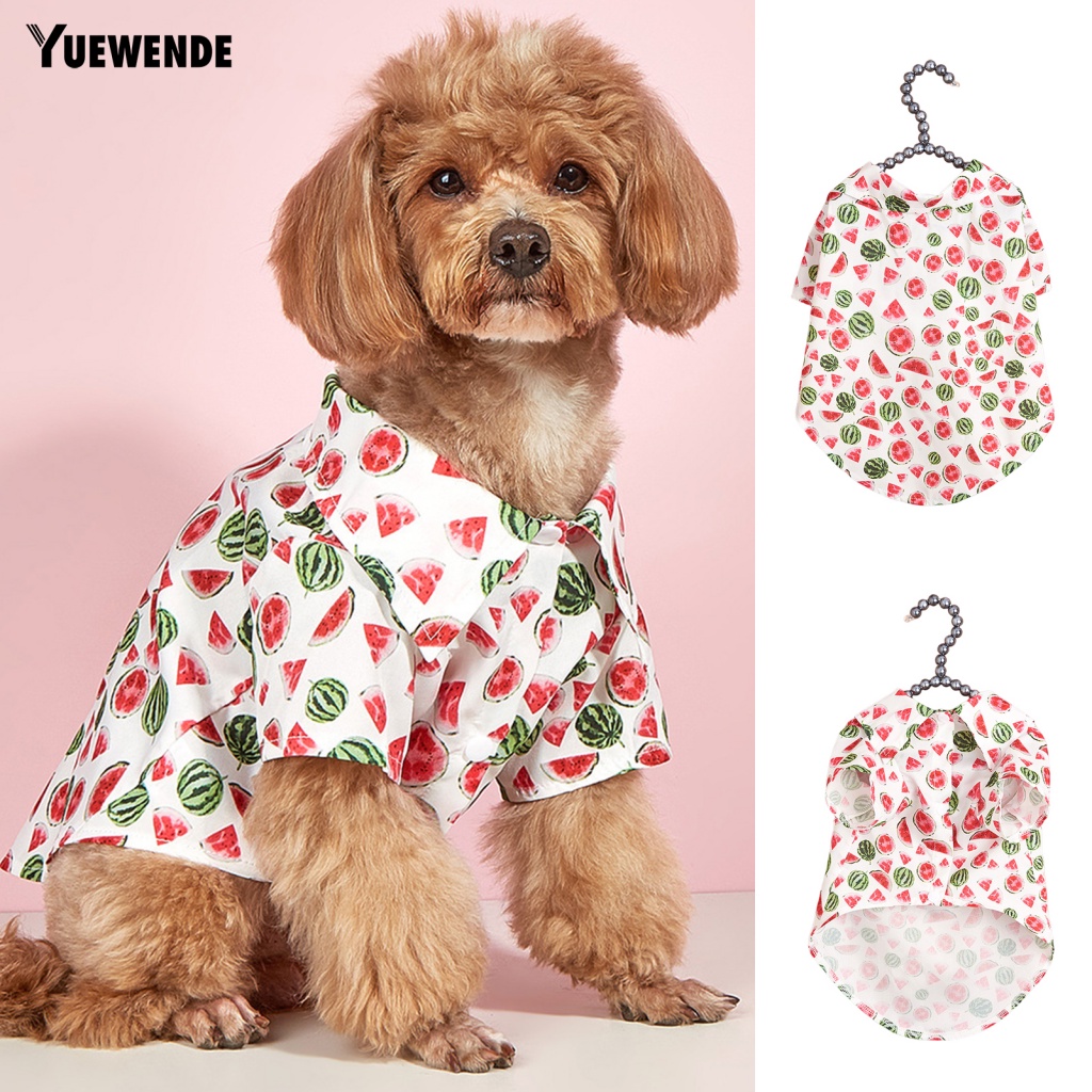 Ye.b Áo Chui Đầu Hai Ống Cài Nút In Họa Tiết Dưa Hấu Có Thể Giặt Rửa Cho Thú Cưng