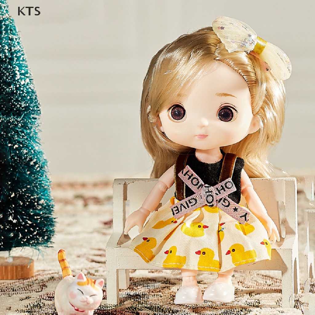 Bộ Búp Bê Mini bjd 16cm Tỉ Lệ 1 / 12 Toàn Diện Làm Quà Tặng Sinh Nhật Cho Bé Gái 3-10 Tuổi