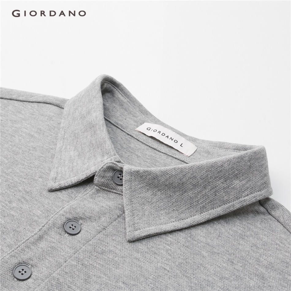 GIORDANO MEN Short sleeve loose pique polo shirt 18013603