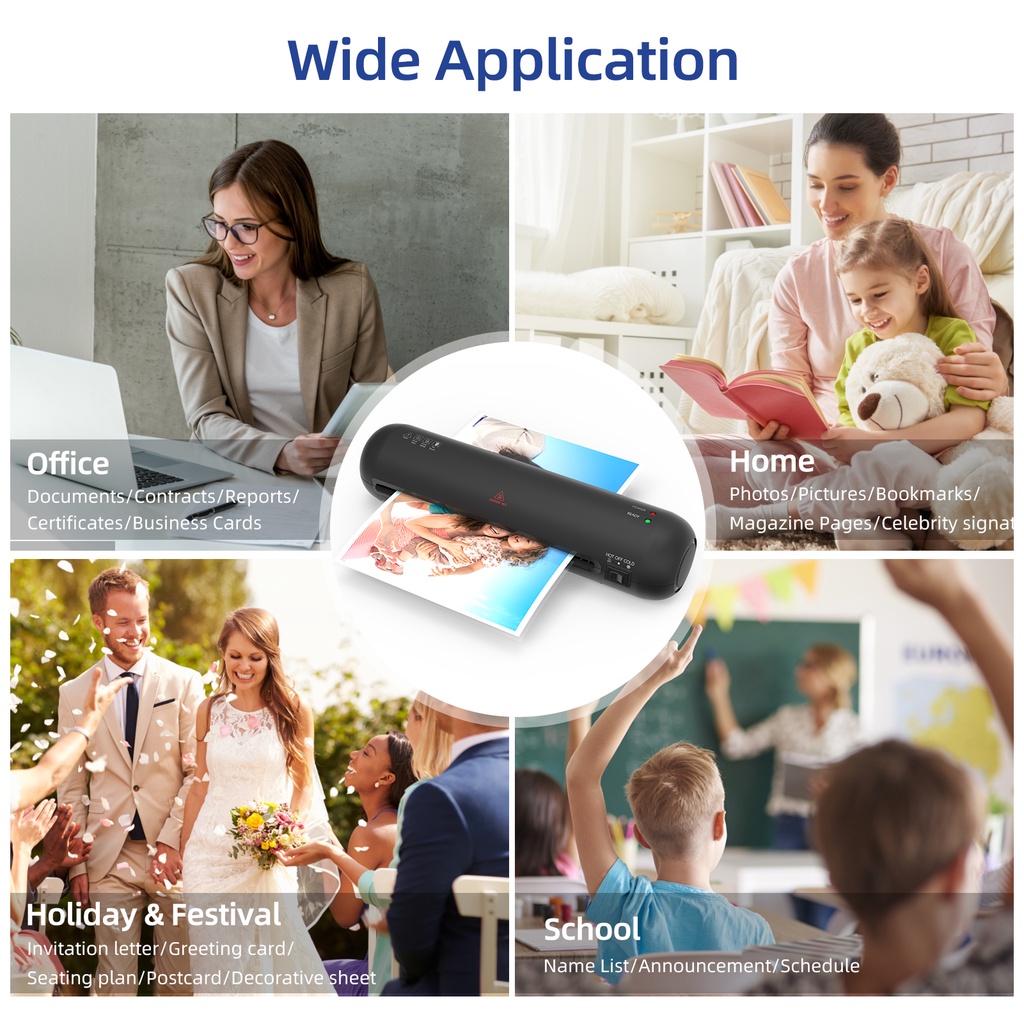 Bộ Máy Ép Nóng Lạnh 2 Con Lăn Kích Thước A4 230mm Kèm Dao Cắt Giấy Chuyên Dụng Cho A4